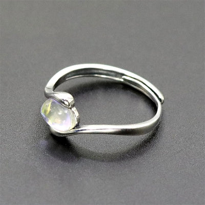 Adjustable Moonstone Orbit Ring