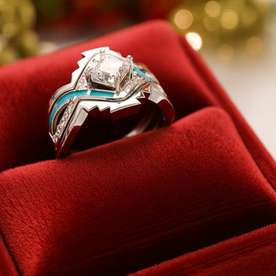 Cascade Crest Ring – Moissanite