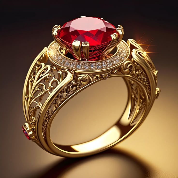 Exotic Ruby Gemstone Ring