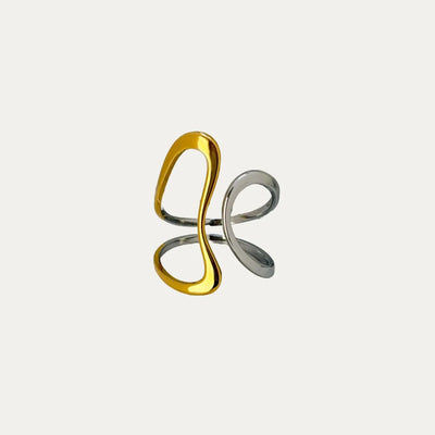 Two-Tone Wavy Ring