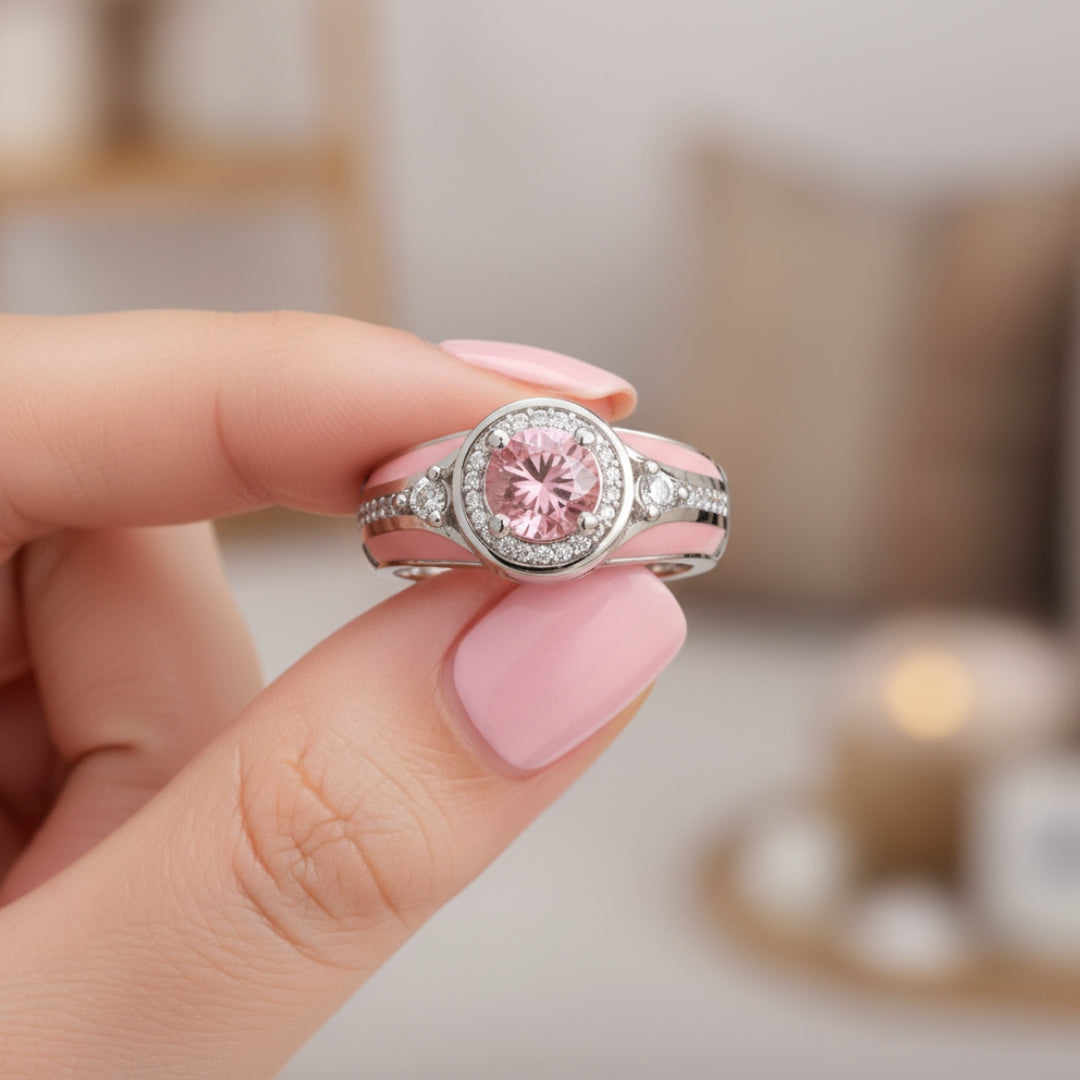 Blush Belt Ring – Rose Quartz