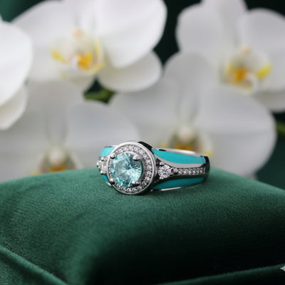 Bold Belt Ring – Aquamarine