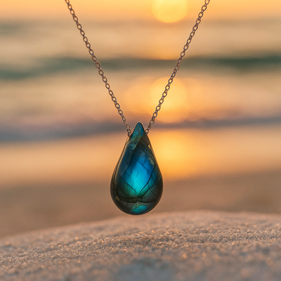 Lagoon Necklace | Handcrafted Labradorite Gemstone Jewelry