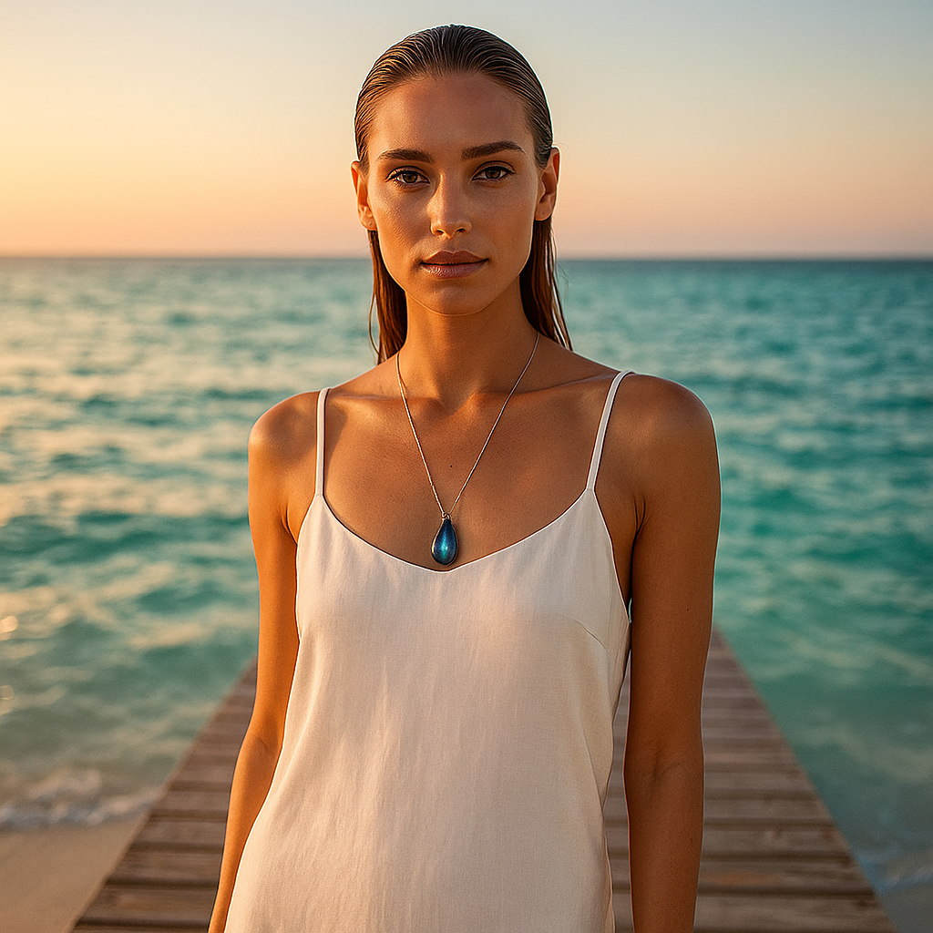 Lagoon Necklace | Handcrafted Labradorite Gemstone Jewelry