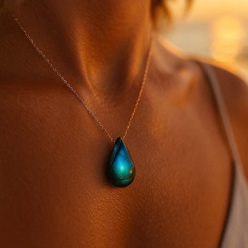 Lagoon Necklace | Handcrafted Labradorite Gemstone Jewelry