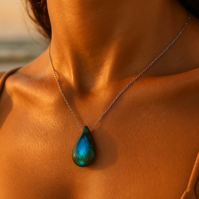 Lagoon Necklace | Handcrafted Labradorite Gemstone Jewelry