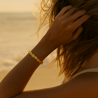 Ariel Golden Sand Reflections: A Captivating Wall Art Piece