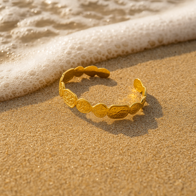 Ariel Golden Sand Reflections: A Captivating Wall Art Piece