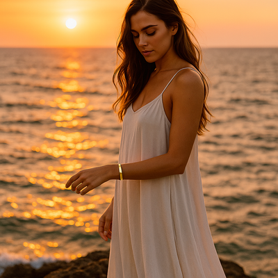 Coralia 14K Gold Plated Line Bracelet