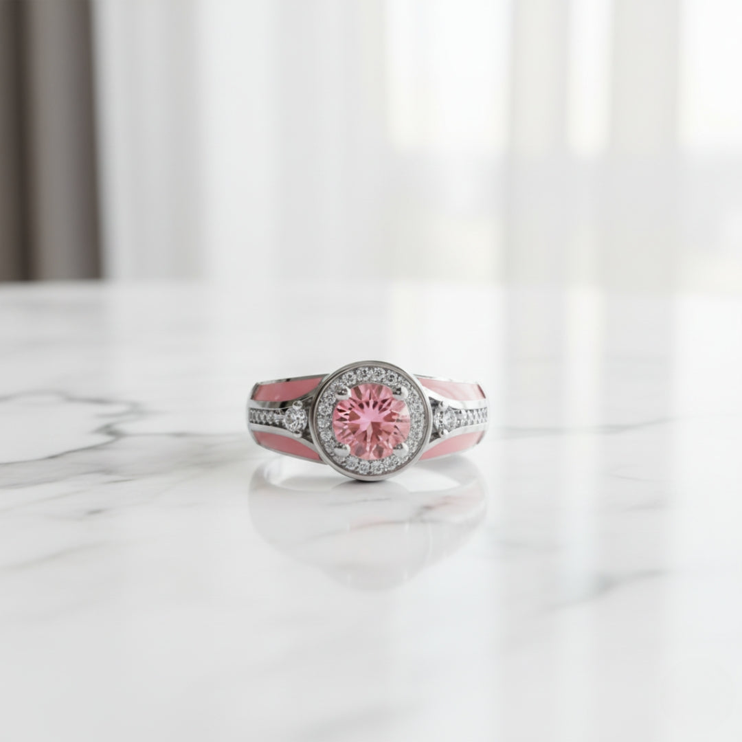 Blush Belt Ring – Rose Quartz