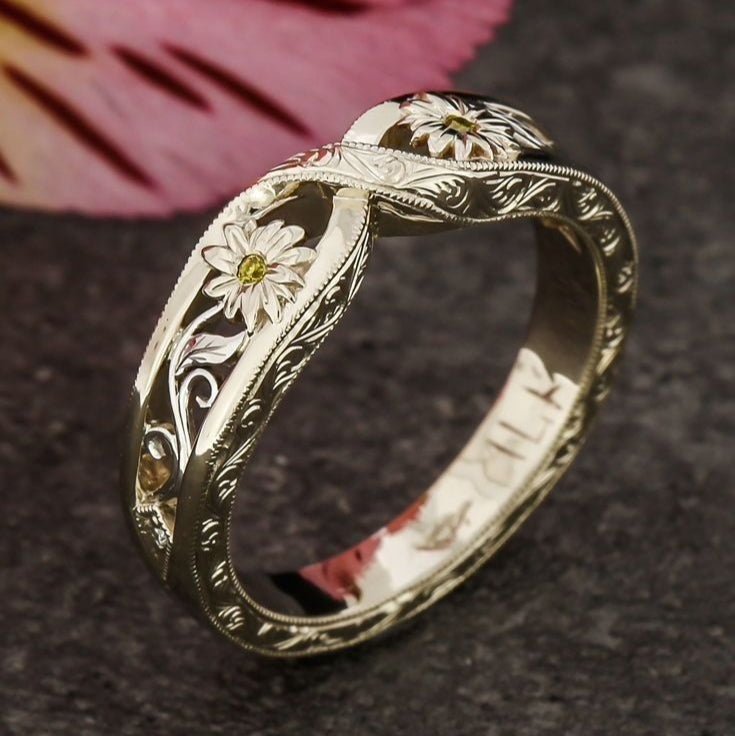 Floral Golden Ring
