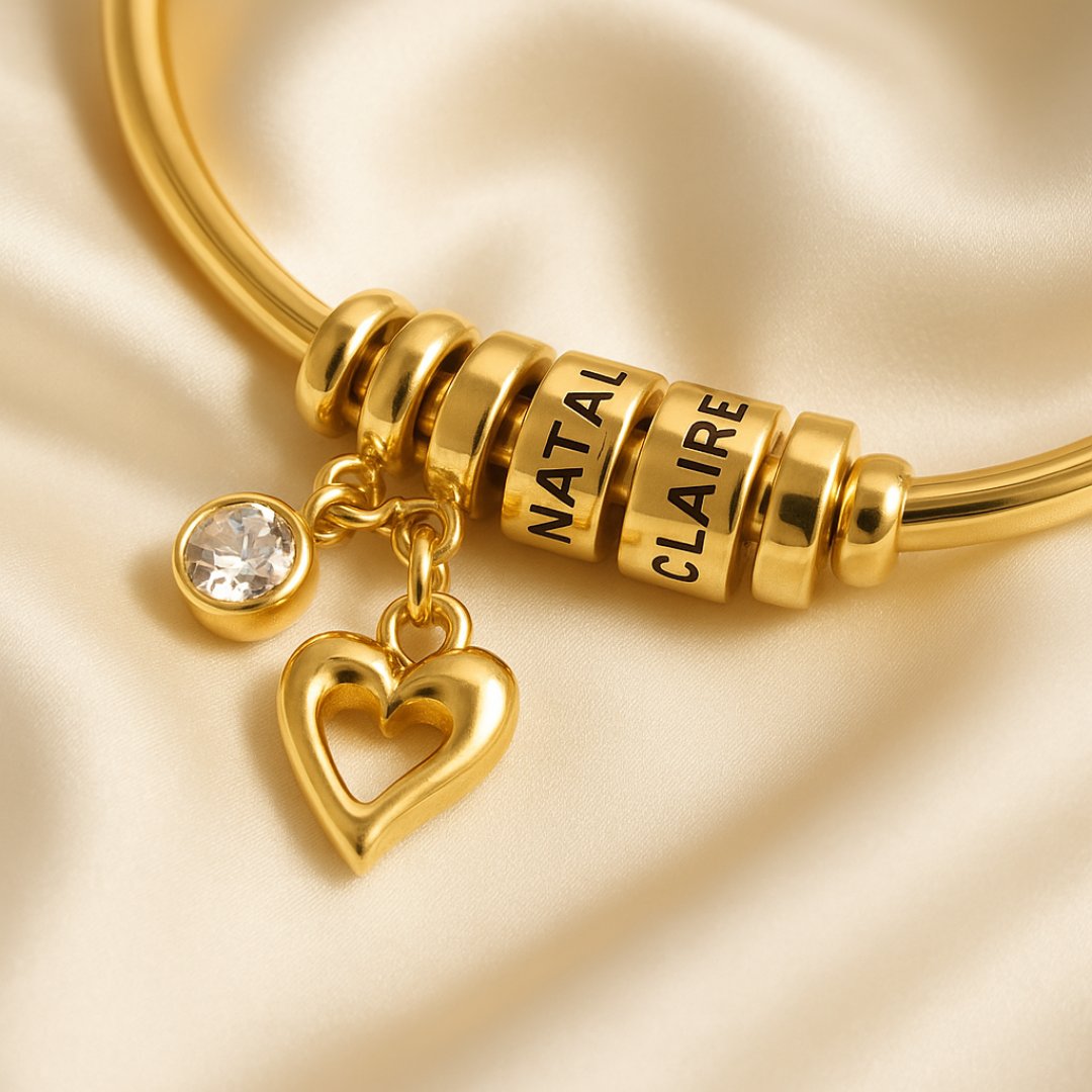 Linda Beads Engraved Bangle