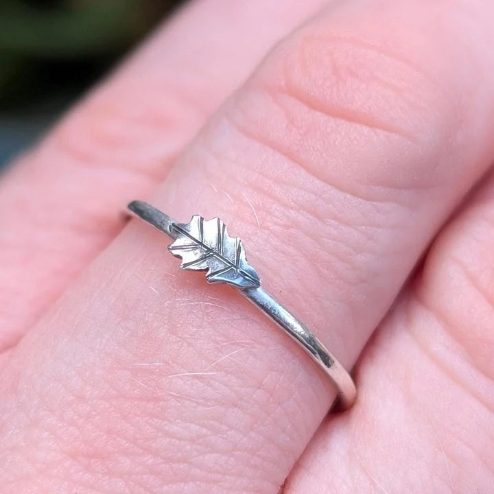 925 Sterling Silver Feather Ring
