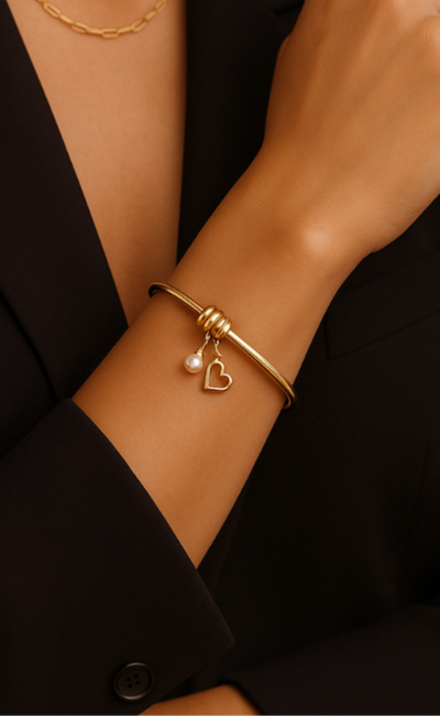 Linda Beads Engraved Bangle