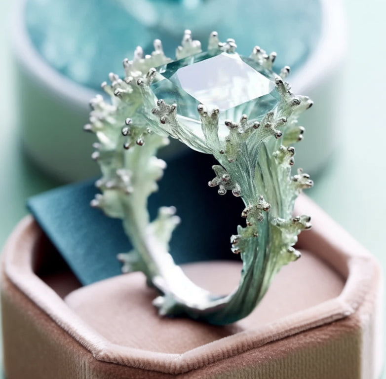 Turquoise Coral Exotic Ring
