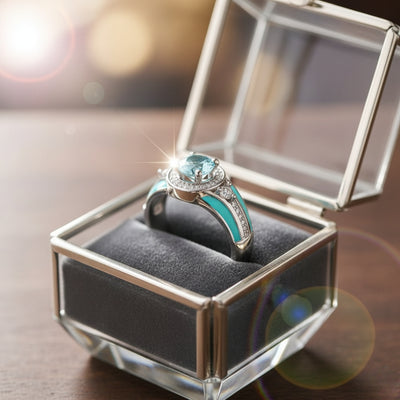 Crown Belt Ring – Aquamarine