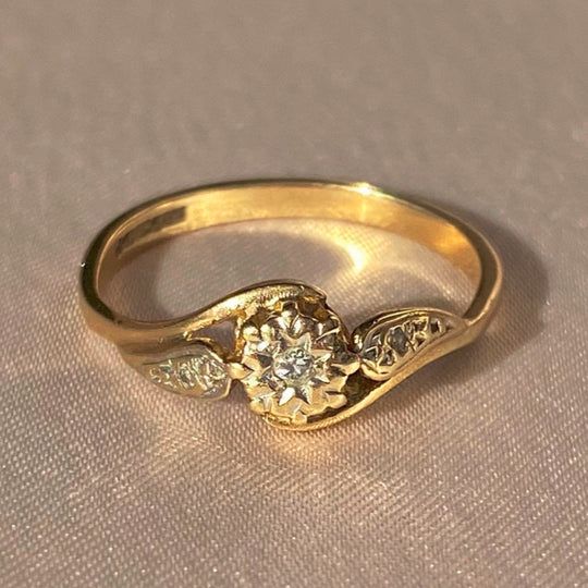 Orbit Crystalline Golden Ring