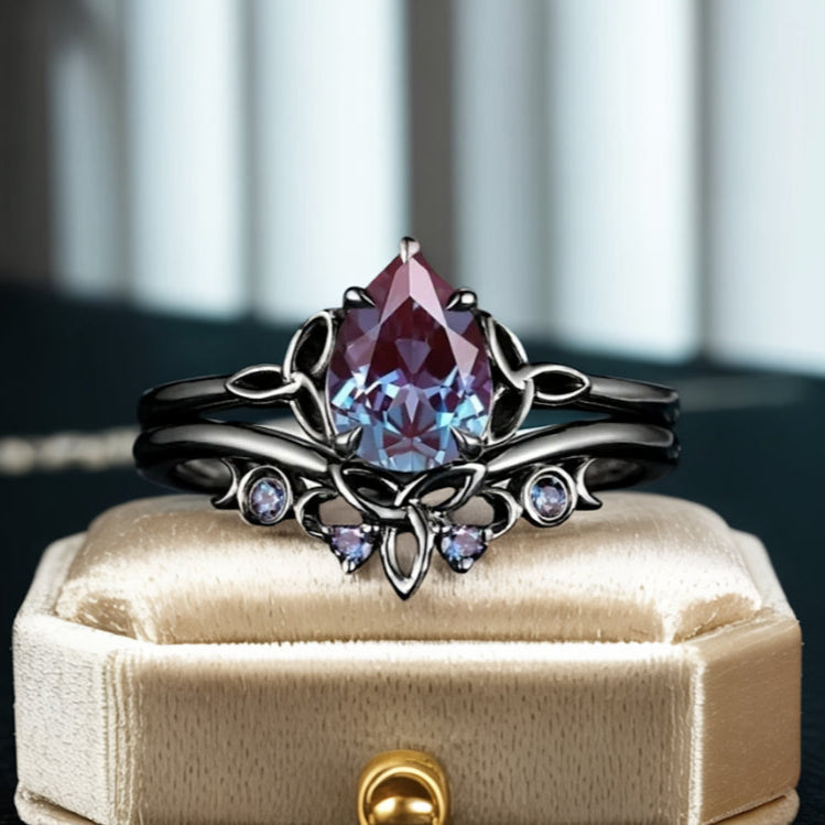 Purple Stone Layered Ring