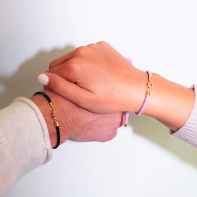 Personalized Unity Diamond Initial Bracelet