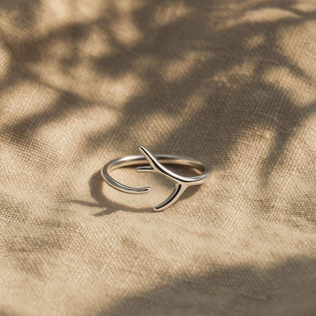 Adjustable Sterling Silver Antler Ring