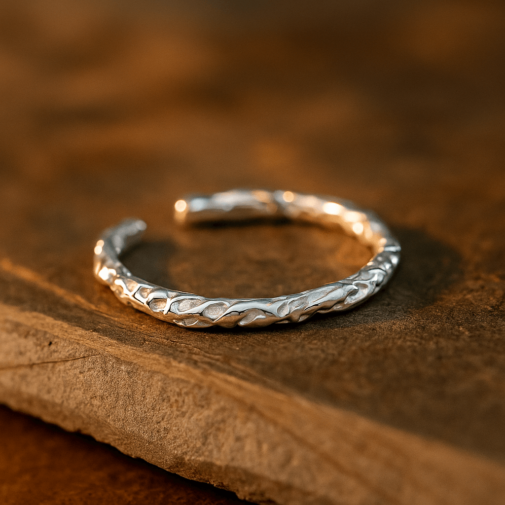 Adjustable Silver Scar Ring