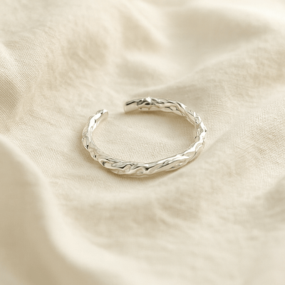 Adjustable Silver Scar Ring