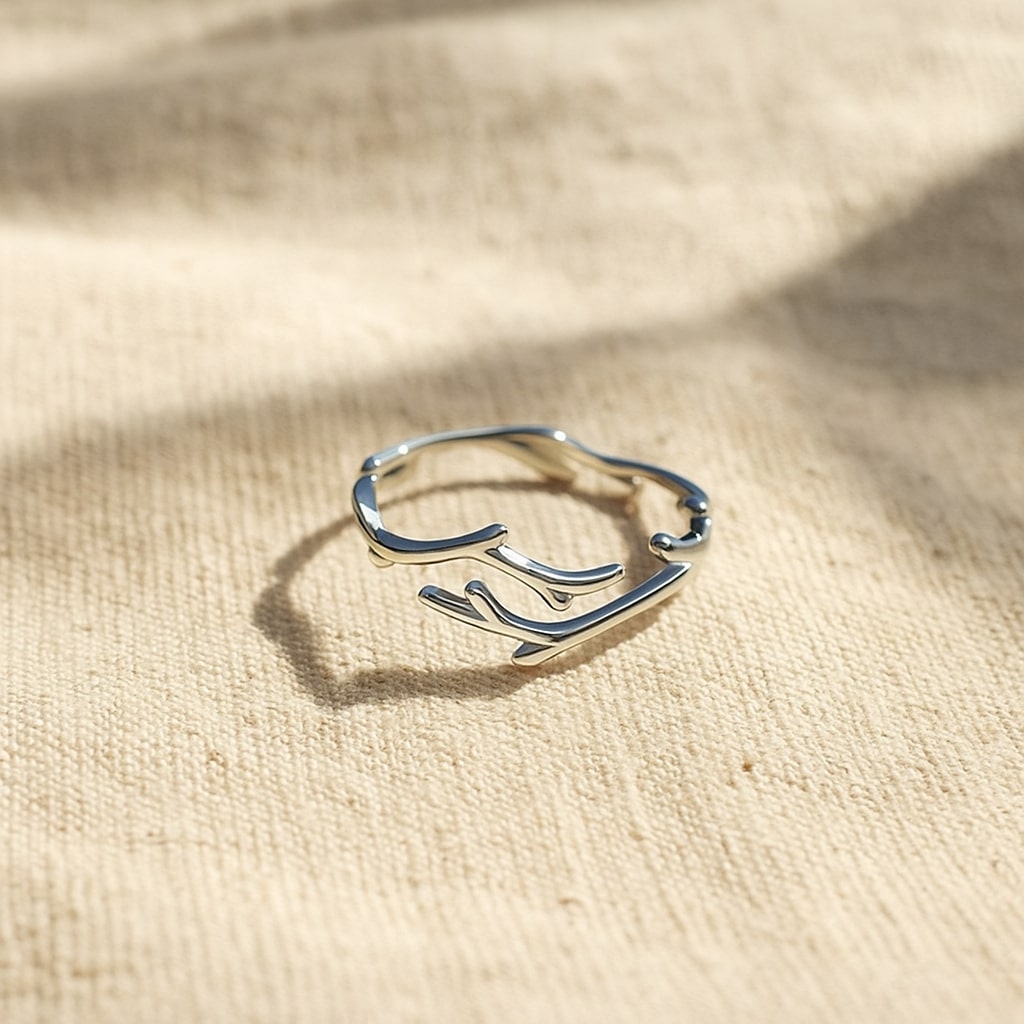 Adjustable Sterling Silver Willow Branch Ring