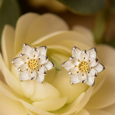 Elegant Dawnflower Earrings with Intricate Petal Design