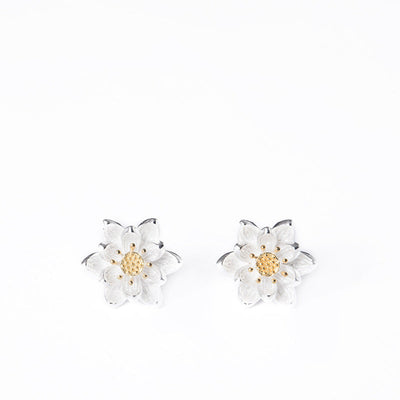Elegant Dawnflower Earrings with Intricate Petal Design