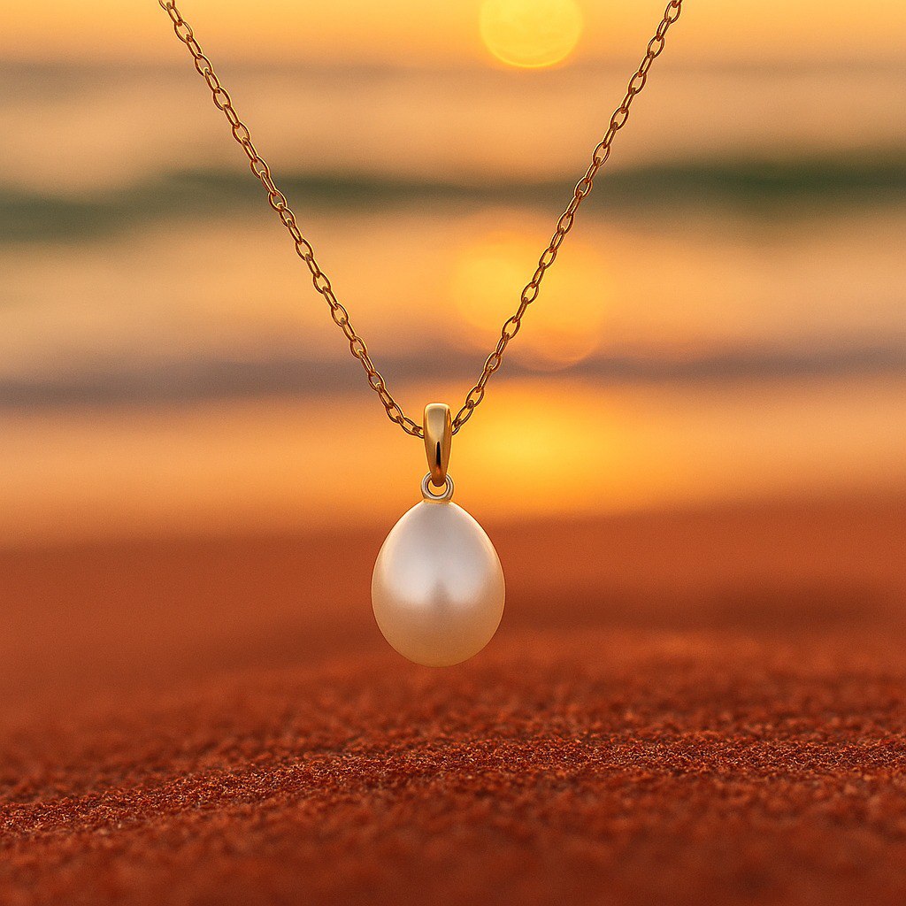 Ria | Elegant Pearl Necklace with Delicate Thin Chain
