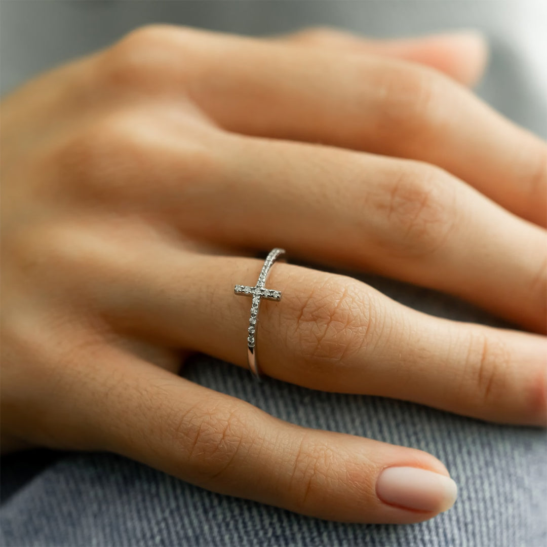 Diamond Cross Ring