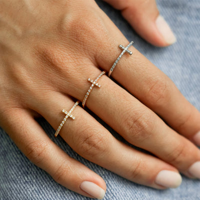 Diamond Cross Ring