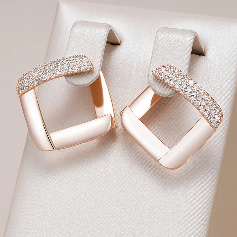 Elegant Bright Square Earrings