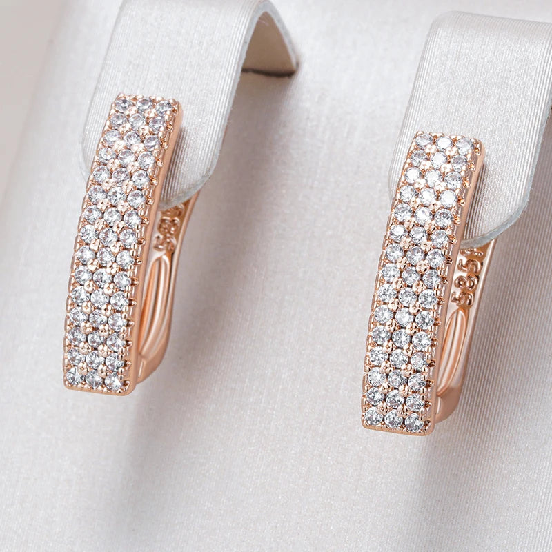 Elegant Bright Rectangular Earrings