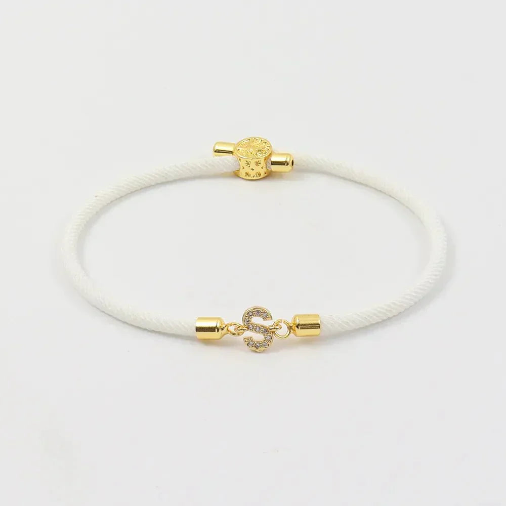 Personalized Unity Diamond Initial Bracelet