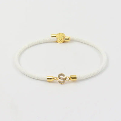 Personalized Unity Diamond Initial Bracelet