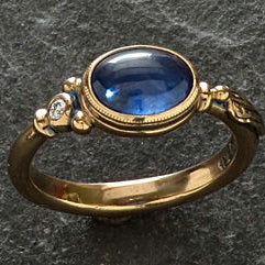 Blue Stone Gold Ring
