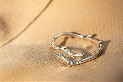 Adjustable Sterling Silver Willow Branch Ring