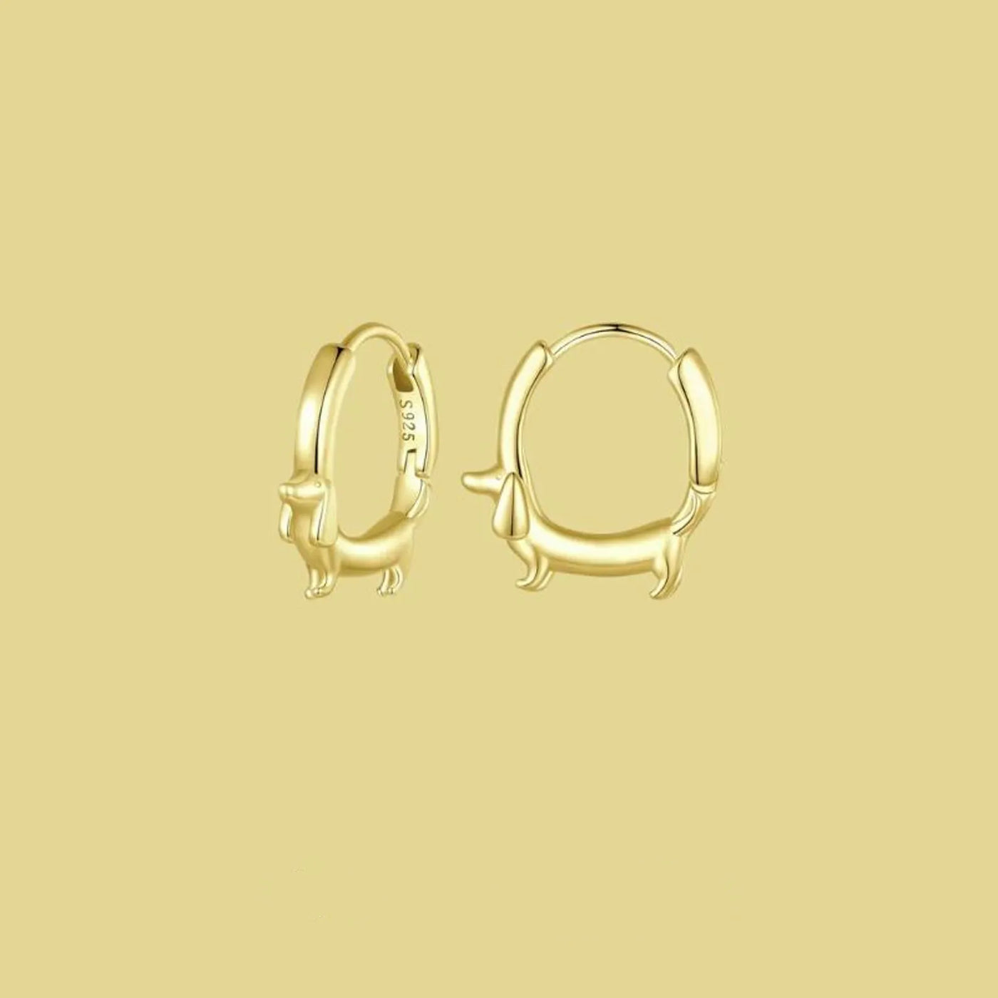 Dachshund Dog Hoop Earrings