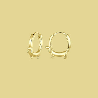 Dachshund Dog Hoop Earrings