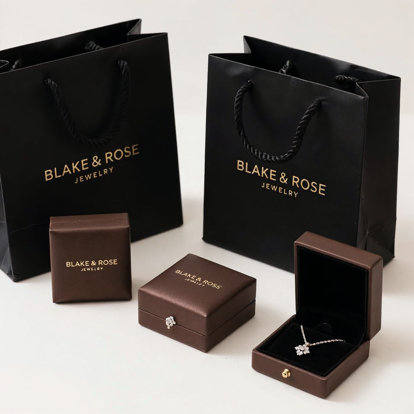 Serena Emerald Duo Ring Set in 14k Gold