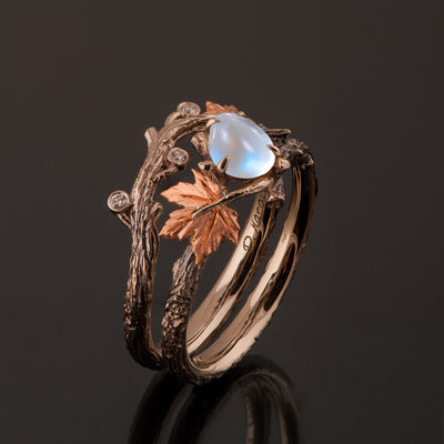 Moonstone Engagement Ring