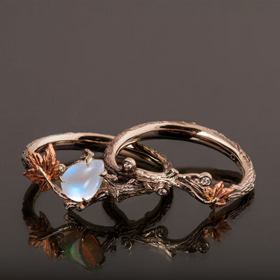 Moonstone Engagement Ring