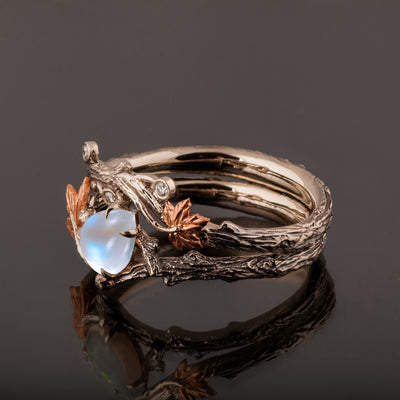 Moonstone Engagement Ring