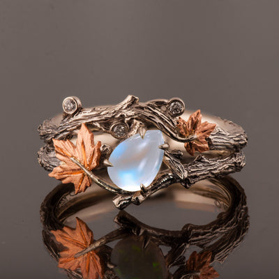 Moonstone Engagement Ring