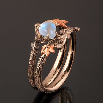 Moonstone Engagement Ring