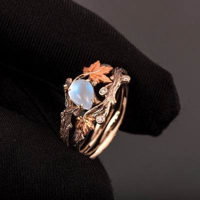 Moonstone Engagement Ring