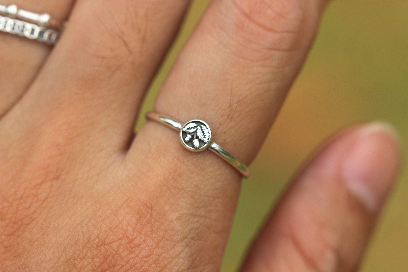 Sterling Silver Oak Leaf Ring