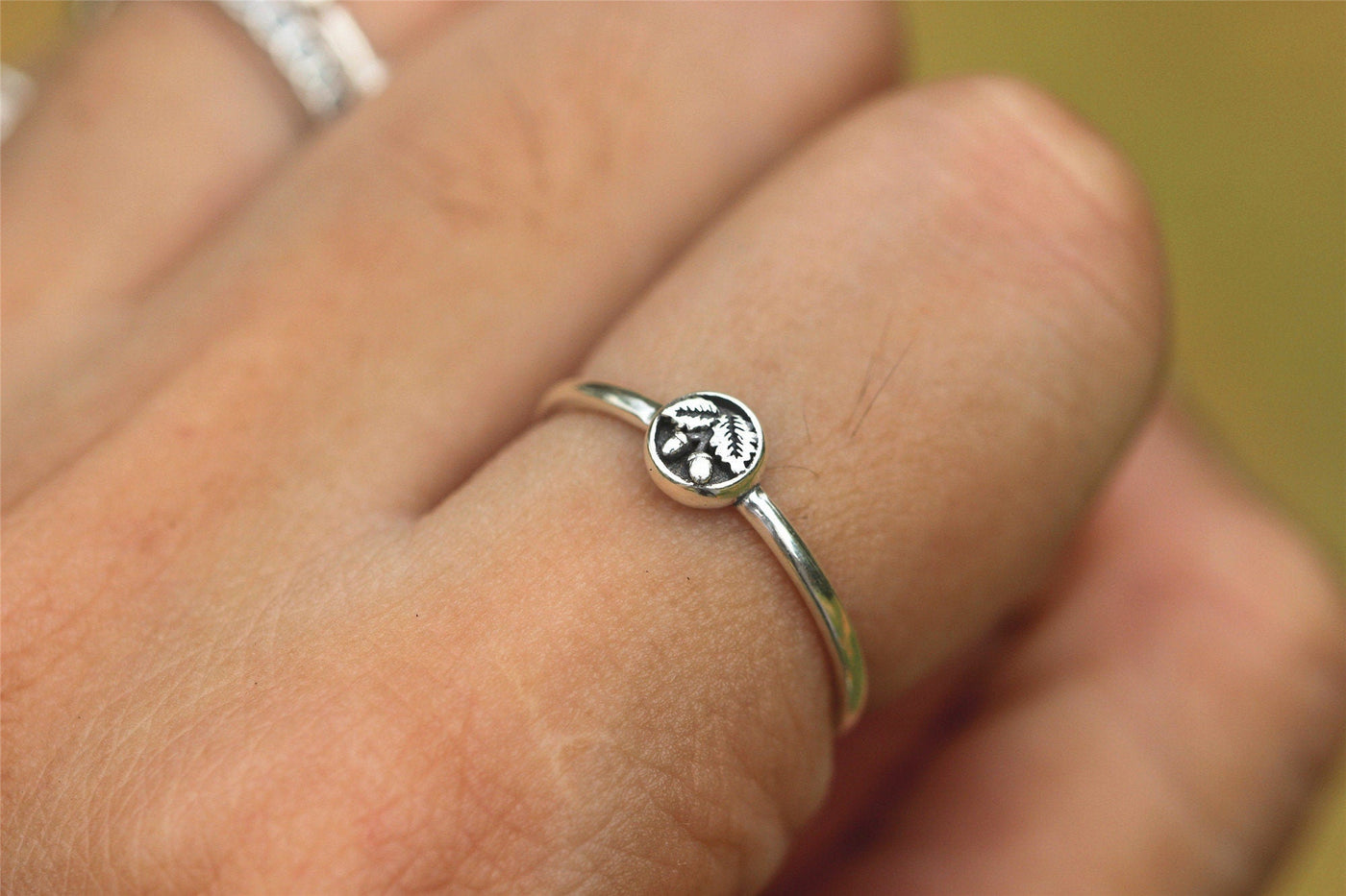 Sterling Silver Oak Leaf Ring