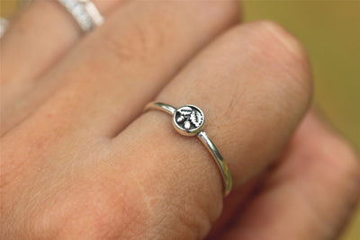 Sterling Silver Oak Leaf Ring
